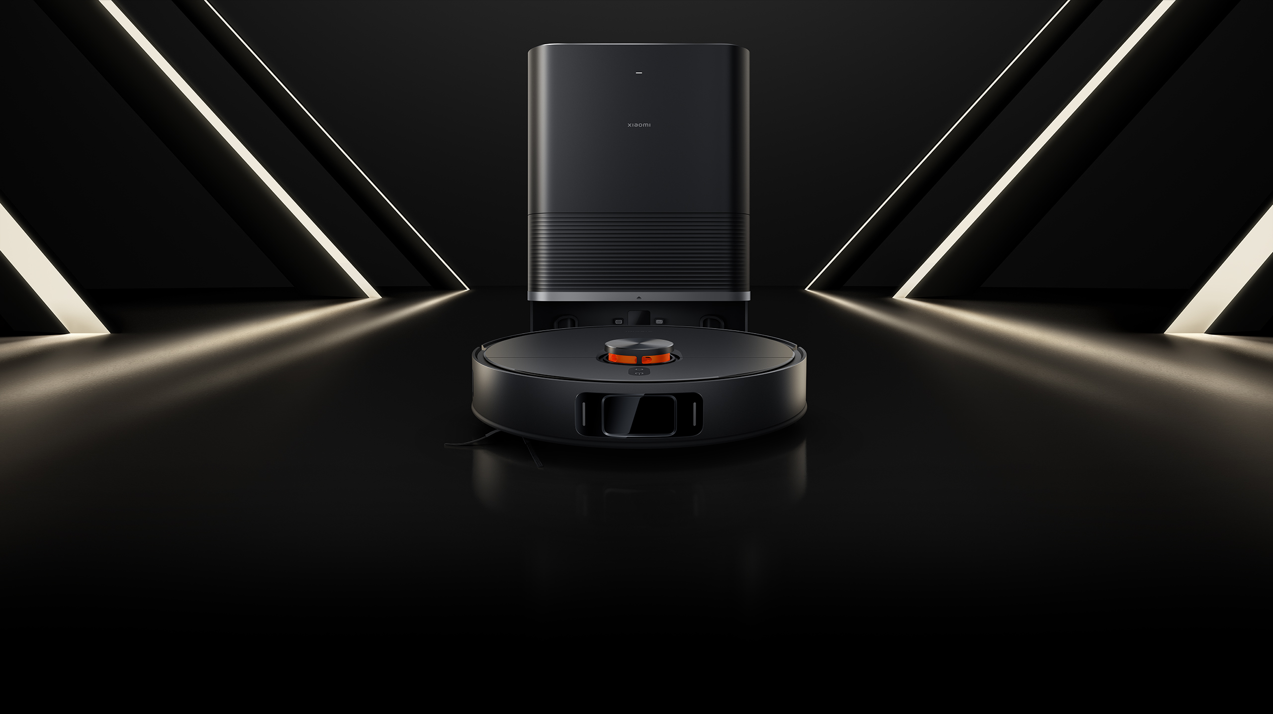 Imagem oficial da Xiaomi: X20 Max e estação em cenário de estúdio